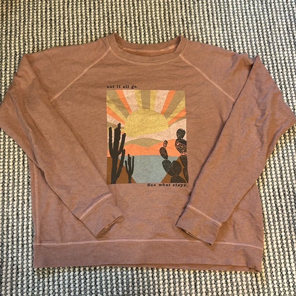 Large Pink good hYOUman Sweatshirt